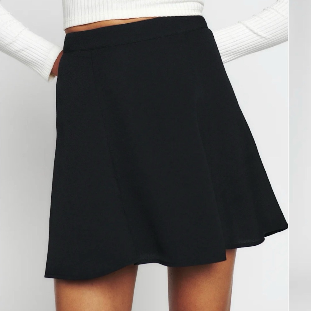Reformation Black Flounce Skirt